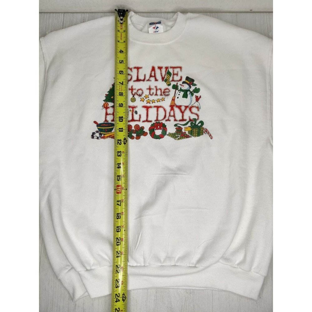 Vintage Ugly Christmas Sweater Adult Medium Long Sleeve Sweatshirt Holiday USA - Picture 5 of 12